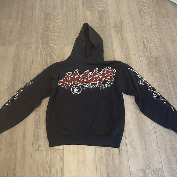 HELLSTAR Black Graphic Hoodie for Men